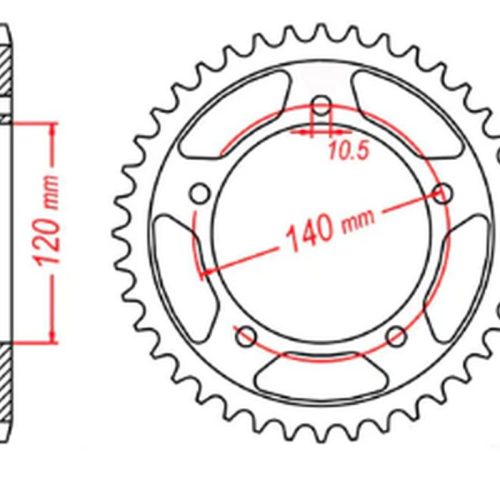 MTX DIELY 2023/03 ZADNÉ KOLO 4398 41 SUZUKI DL 1000, GSXR 750 ’00-’03 (-1) (JTR1792.41) (REŤAZ 525)