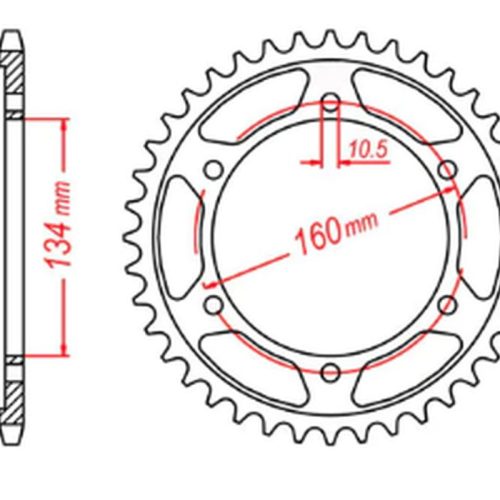 MTX DIELY 2023/03 ZADNÉ KOLO 4405 42 HONDA CBR 600RR ’03-’06 (PC37) (JTR1307.42) (REŤAZ 525)