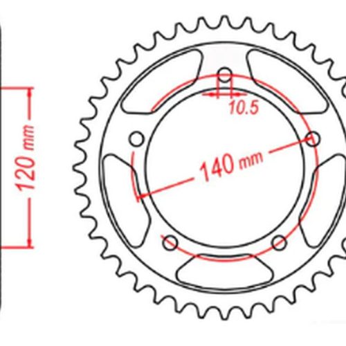 MTX DIELY 2023/03 ZADNÉ KOLO 4409 40 SUZUKI SV 1000 ’03-’07, GSXR 1000 ’01-’06 (-1) (JTR1800.40) (REŤAZ 530)