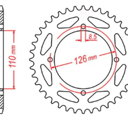 MTX DIELY 2023/03 ZADNÉ KOLO 4418 47 KAWASAKI KX 65 ’02-’20 (JTR1465.47) (REŤAZ 420)