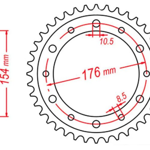 MTX DIELY 2023/03 ZADNÉ OZNAČENIE 4434 43 HONDA VFR750, VFR800 V-TEC ’02-’14, VFR800X CROSSRUNNER ’11-’15 (JTR1340.43) (REŤAZ 530)