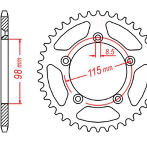 MTX DIELY 2023/03 ZADNÉ KOLO 4552 48 KTM SX 65 ’12-’18 (JTR894.48) (REŤAZ 420)