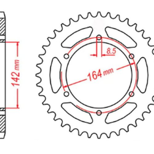 MTX DIELY 2023/03 ZADNÉ OZNAČENIE 4589 44 HYOSUNG GT 650 ’04-’15 (JTR1074.44) (REŤAZ 525)