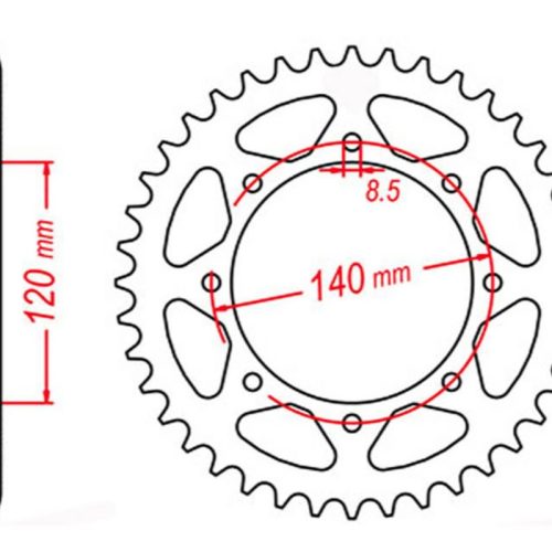 MTX DIELY 2023/03 ZADNÉ KOLO 491 44 KAWASAKI KLE 500 ’91-’07 (JTR487.44) (REŤAZ 520)