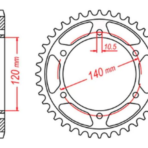 MTX DIELY 2023/03 ZADNÉ KOLO 498 42 KAWASAKI VN 800 CLASSIC ’96-’06, VN 800 VULKAN ’97-’05 (JTR499.42) (REŤAZ 530)