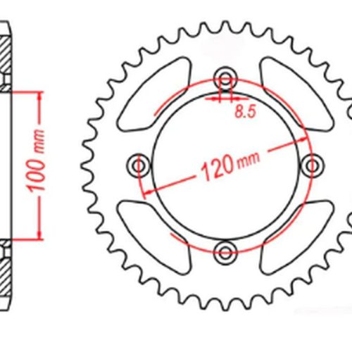 MTX DIELY 2023/03 ZADNÉ KOLO 798 48 SUZUKI RM 80/85, YAMAHA YZ 80/85 ’93-’14 (JTR798.48) (REŤAZ 428)