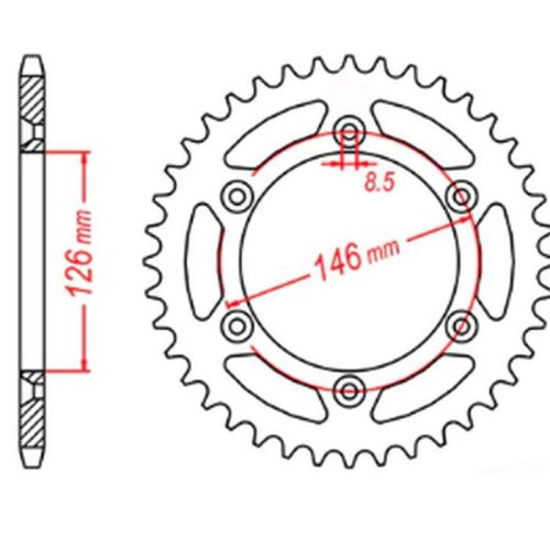 MTX DIELY 2023/03 ZADNÉ KOLO 808 44 SUZUKI RM/RMZ (JTR808.44) (REŤAZ 520)