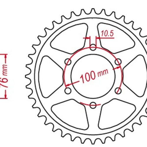 MTX DIELY 2023/03 ZADNÉ OZNAČENIE 816 42 SUZUKI GSXR1100, GSXR750 ’92-’95 (JTR816.42) (REŤAZ 530) – NÁHRADA ZA 825 42