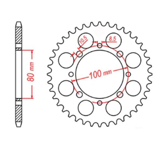 MTX DIELY 2023/03 ZADNÉ KOLO 819 41 SUZUKI GZ 250 MARAUDER ’99-’10, GN 250 ’82-’99 (JTR819/2.41) (REŤAZ 520)