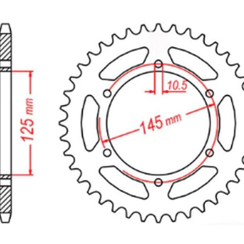 MTX DIELY 2023/03 ZADNÉ KOLO 866 46 YAMAHA XTZ 750 89-98 (3LD) (JTR855.46) (REŤAZ 520)