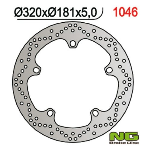 NG PREDNÝ BRZDOVÝ KOTÚČ BMW F 800/R850,1100,1150/K 1200/1300/1600 (320X181X4,8) (5X14,0MM)