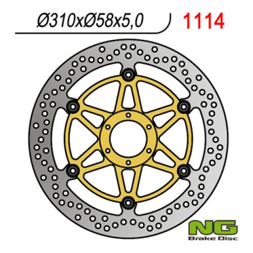 NG PREDNÝ BRZDOVÝ KOTÚČ HONDA CBR 1100 XX ’97-’98 (310X58X5) (6X6,5MM)