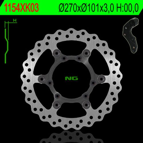 NG PREDNÝ BRZDOVÝ KOTÚČ S ADAPTÉROM OVERSize (270X101X3) HONDA CRF 250/450R ’04-’14’, CRF 450X ’04-’16