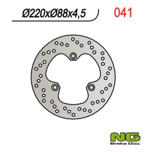 NG KOTOUČ ZADNÝ BRZDOVÝ HONDA CBR 500/600F ’87-90, VFR 400 ’86-88, NSR 400 ’85-91, ’06-07, CBR 400RR ’87-90, (220x88x4X10MM) (220x88x4.50MM)