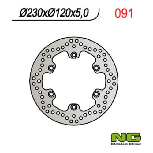 NG BRZDOVÝ KOTÚČ ZADNÝ KAWASAKI KLR 650 ’90-’07, KLE 500 ’91-’07 (230X120X5) (6X10,5MM)