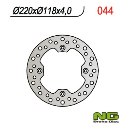 NG KOTÚČOVÁ BRZDA ZADNÁ SUZUKI DR 350 ”99, DR 250 ’96-00, DRZ 250 ’01-07, TS 125 ’89-’94 (220X118X4MM) (4×10,5MM)