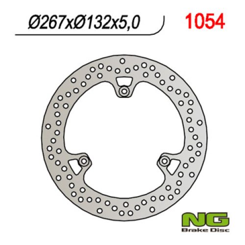 NG BRZDOVÝ KOTÚČ ZADNÝ YAMAHA YP 400 MAJESTY ’04-’13, XMAX 400 ’13-16, GRAND MAJESTY 250 ’04-’05 (267X132X5) (3X8,5MM)