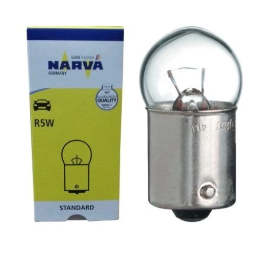 OSRAM NARVA ŽIAROVKA 12V 5W BA15S R5W 1 KUS (BIELE SKLO)