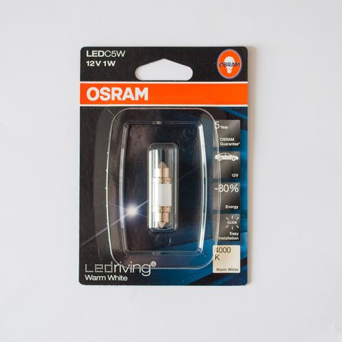 OSRAM LED ŽIAROVKA RIVING TEPLÁ BIELA 4000K 1W 12V SV8,5-8 C5W