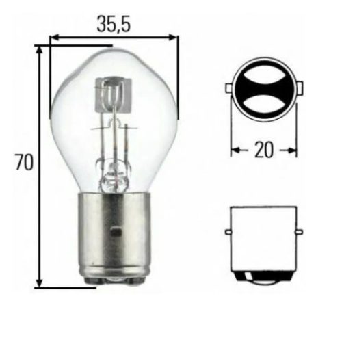 OSRAM HELLA ŽIAROVKA S2 35/35W 12V BA20D