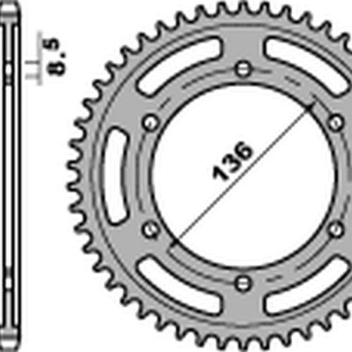 PBR ZADNÉ OZNAČENIE 864 45 C45 YAMAHA XJ 600 ’83-’90 (JTR862.45) (REŤAZ 530) (STD.+1)