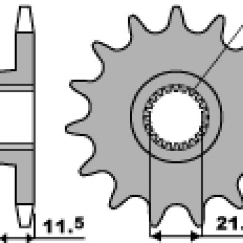 PBR PREDNÉ OZNAČENIE 2051 14 18NC YAMAHA TTR 250 93-06, YFM 250 R RAPTOR 08-11 (REŤAZ 520)