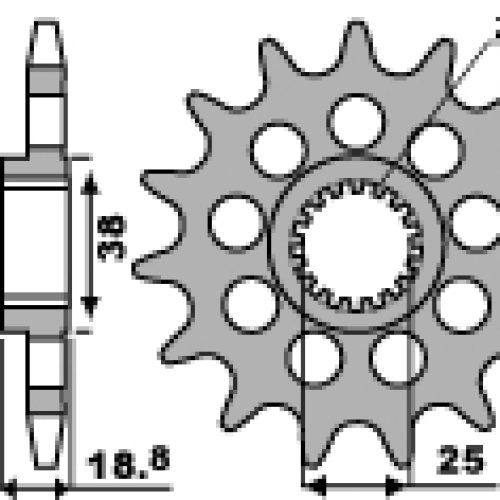 PBR PREDNÉ OZNAČENIE 2078 16 18NC APRILIA 1000, BMW F 800 (JTF704.16) (REŤAZ 525)