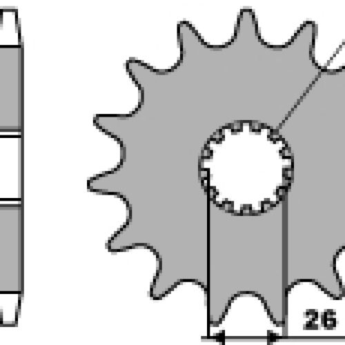 PBR PREDNÉ OZNAČENIE 2090 18 18NC TRIUMPH 900/955/1050/1200 (JTF1180.18) (REŤAZ 530)