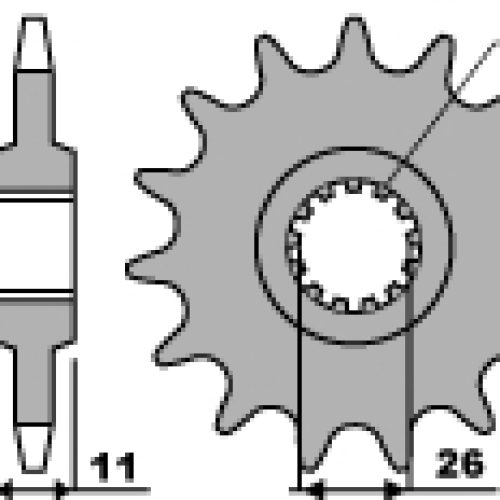 PBR PREDNÉ KOLO 2091 16 18NC YAMAHA FZ8/TDM900/MT09/MT07 (REŤAZ. 525) (JTF1591.16)