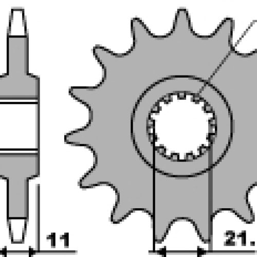 PBR PREDNÉ OZNAČENIE 2142 14 18NC YAMAHA R6 (06-09) (-2) (REŤAZ 525)