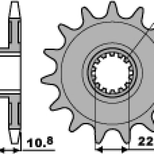 PBR PREDNÉ OZUBENÉ KOLO 2145 15 18NC APRILIA 450/550 RXV,SXV (REŤAZ. 520) (JTF70715)