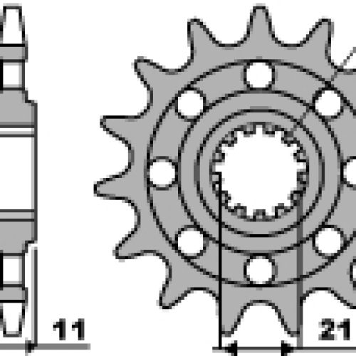 PBR PREDNÉ OZNAČENIE 2172 16 18NC YAMAHA XJ6 DIVERSION 09-15 (REŤAZ 520)