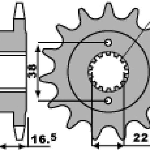 PBR PREDNÉ OZNAČENIE 2205 15 18NC DUCATI 1000 MONSTER S2R 06-08 (JTF741.15) (REŤAZ 525)