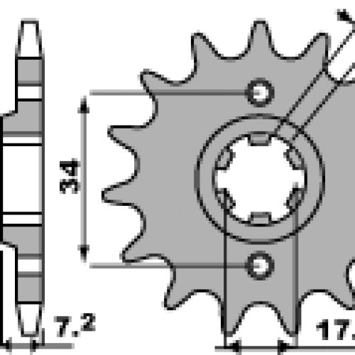 PBR PREDNÉ OZNAČENIE 266 13 18NC (REŤAZ 520)