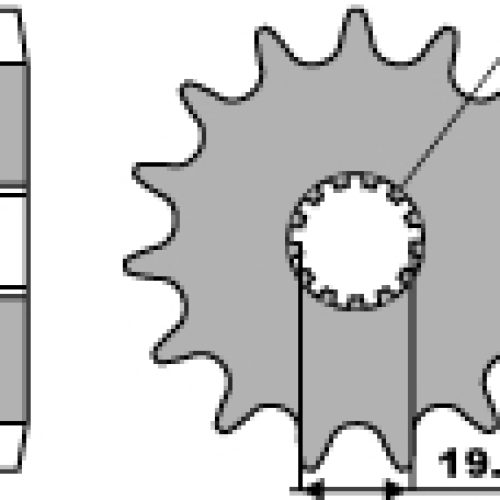 PBR PREDNÉ OZUBENÉ KOLO 4103 13 18NC SUZUKI LT 160 ’89-’01, LT 230 ’86-’93 (JTF1439.13) (REŤAZ 520)