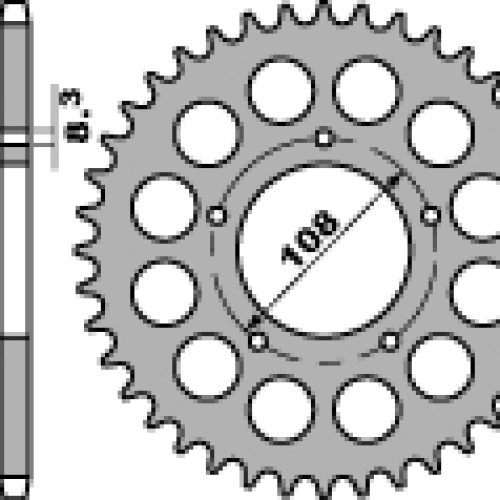 PBR ZADNÉ OZNAČENIE 1022 36 C45 DUCATI 900SS (REŤAZ 530)