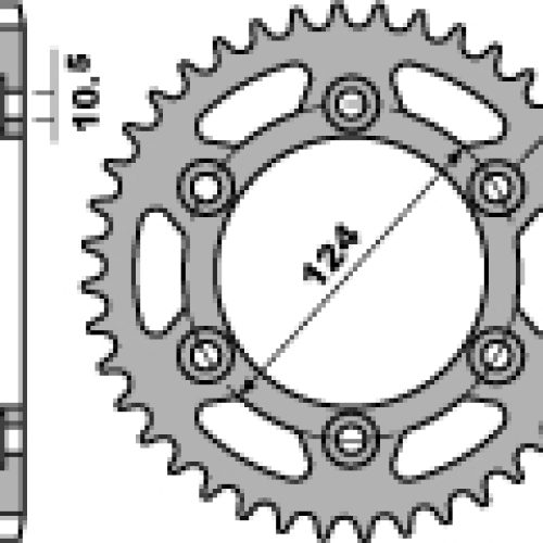 PBR ZADNÉ KOLO 1027 38 C45 DUCATI MONSTER 750 96-98, 900 IE 02 (REŤAZ. 520) (JTR735.38)