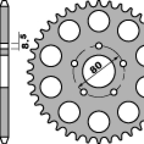 PBR ZADNÉ OZUBENÉ KOLO 143 36 F (REŤAZ 415)