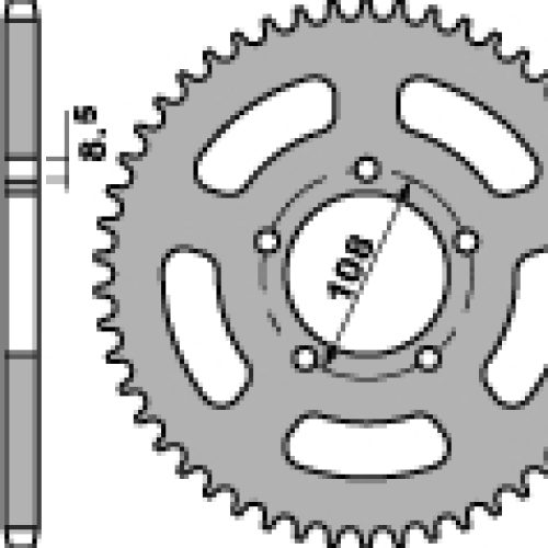 PBR ZADNÉ OZNAČENIE 1516 44 C45 GILERA 125 XR 88-89, HARLEY DAVIDSON MT350 (REŤAZ 520)