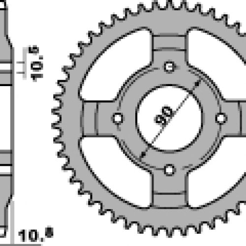 PBR ZADNÉ KOLO 274 41 C45 HONDA XL 200 PARIS DAKAR 84-90 (REŤAZ. 520) (JTR277.41)