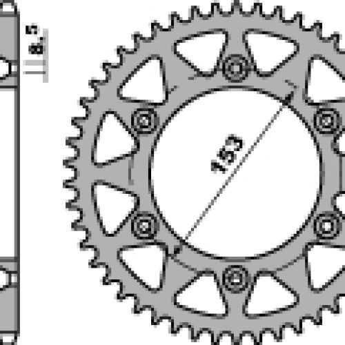 PBR ZADNÉ OZNAČENIE 289 40 HONDA CR/CRF (JTR210.40) (REŤAZ 520)