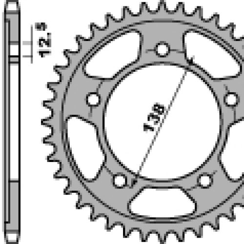 PBR ZADNÉ OZUBENÉ KOLO 408 41 C45 VTR 1000F (97-04), CBF1000`11-15 (JTR302.41) (REŤAZ 530)