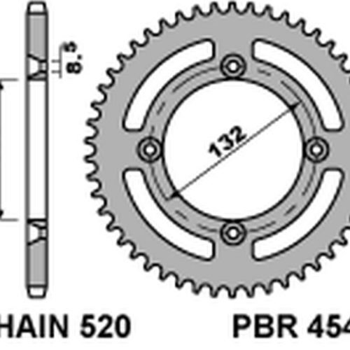 PBR ZADNÉ OZNAČENIE 4549 46 KTM 250 FREERIDE (14-’20) 350 ’12-’17