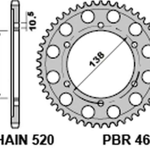 PBR ZADNÉ OZUBENÉ KOLO 4686 36