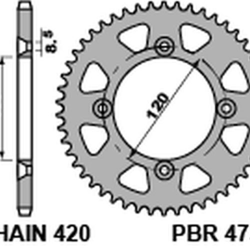 PBR ZADNÉ OZNAČENIE 4686 38 HONDA CBR 250R ’11-’13, CBR 300R ’14-’16