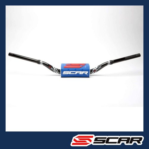 SCAR RACING RIADITEĽ 28,6MM YAMAHA YZ/YZF ČIERNA/BIELA SPONGE MODRÁ/ČIERNA