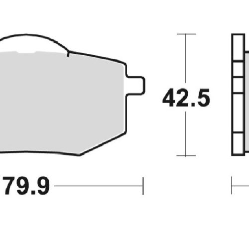 MIX BRZDOVÉ OBLOŽENIE SCHUH KH136 YAMAHA XV 535 VIRAGO 88-94, PREDNÁ ČIERNA FARBA