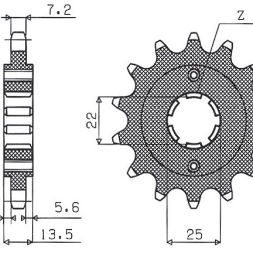 SUNSTAR PREDNÉ OZNAČENIE 293 15 HONDA XL 600V ’87-’88 (PD06) (JTF293.15) (REŤAZ 525) (29315JT)