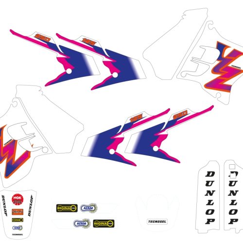 TECNOSEL (BLACKBIRD) SADA NÁLEPOV (DÝHA) + POTAH/POTAH NA SEAT YAMAHA YZ 125/250 ’96-’01, REPLICA TEAM YAMAHA ’98