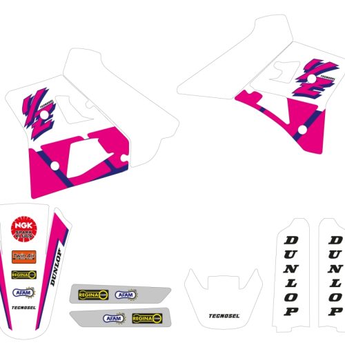 TECNOSEL (BLACKBIRD) SADA NÁLEPOV (DÝHA) + POTAH/POTAH NA SEAT YAMAHA YZ 250 ’91-’92, REPLICA OEM YAMAHA ’92